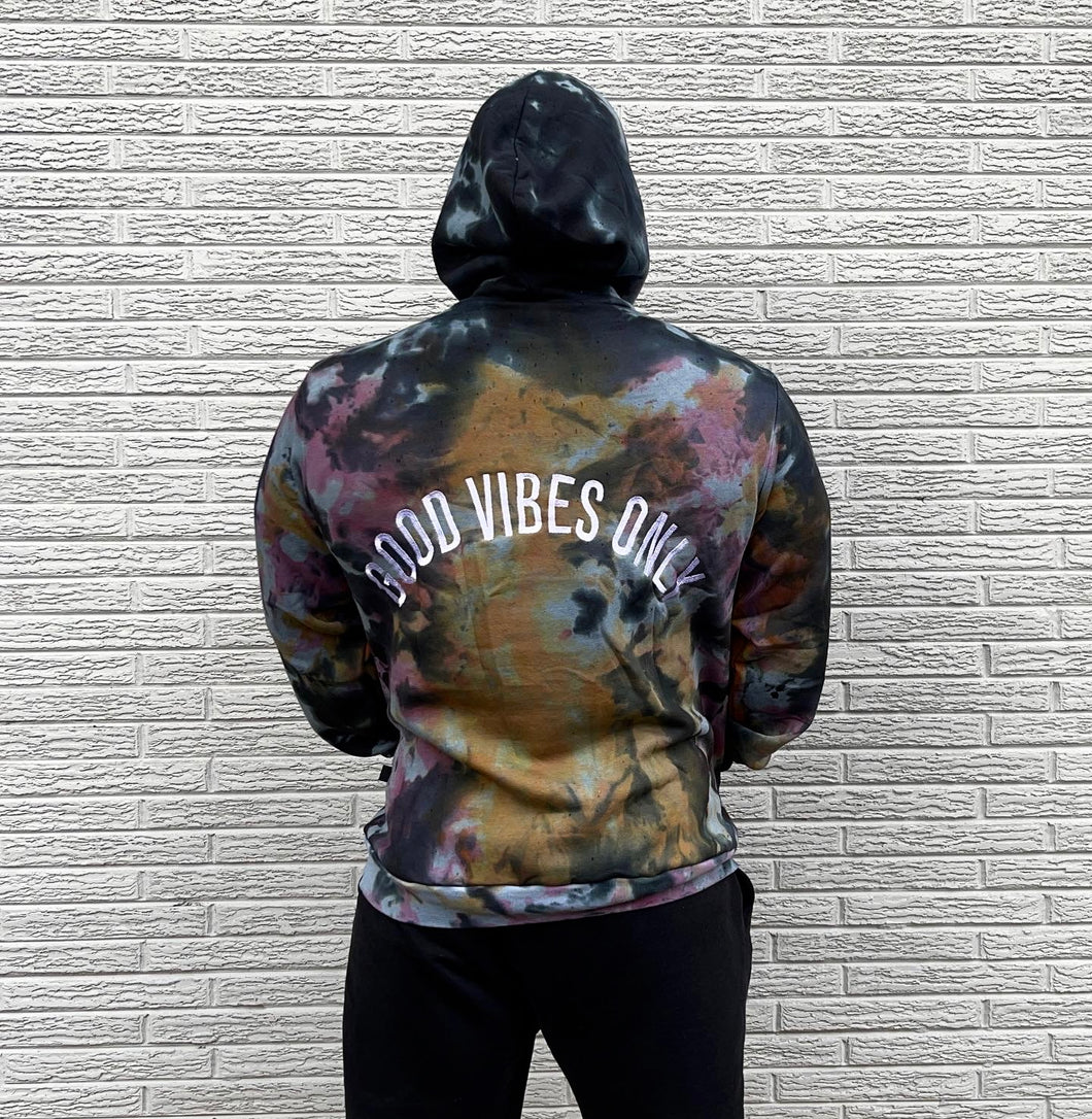 “GOOD VIBES ONLY” tye dye Hoodie