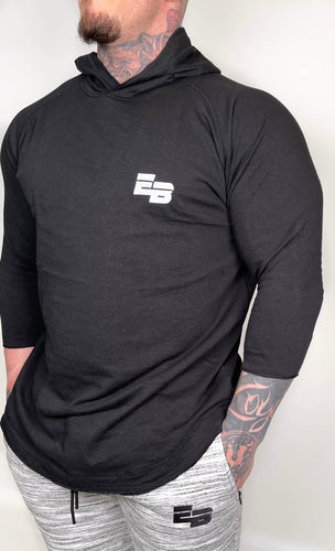 3/4 sleeve hooded Tshirt